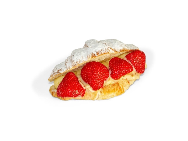 Mini verse aardbeien croissant